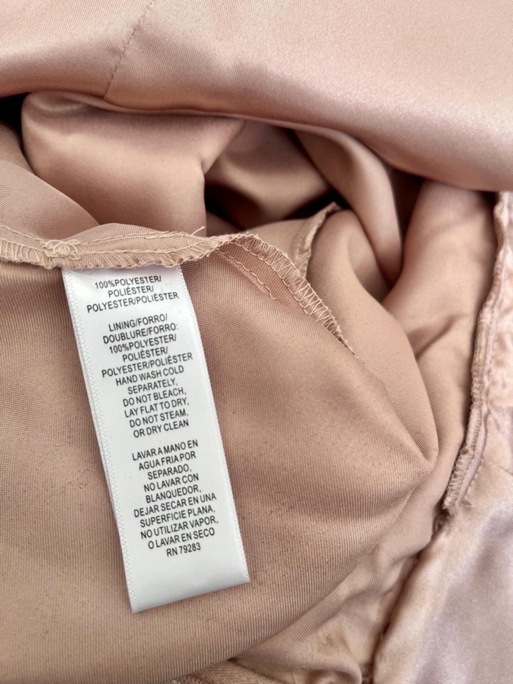 Alex Evenings Pink Blush Nude Ribbon Rosette Fit & Flare Cocktail Dress, Size 14 - Picture 6 of 6